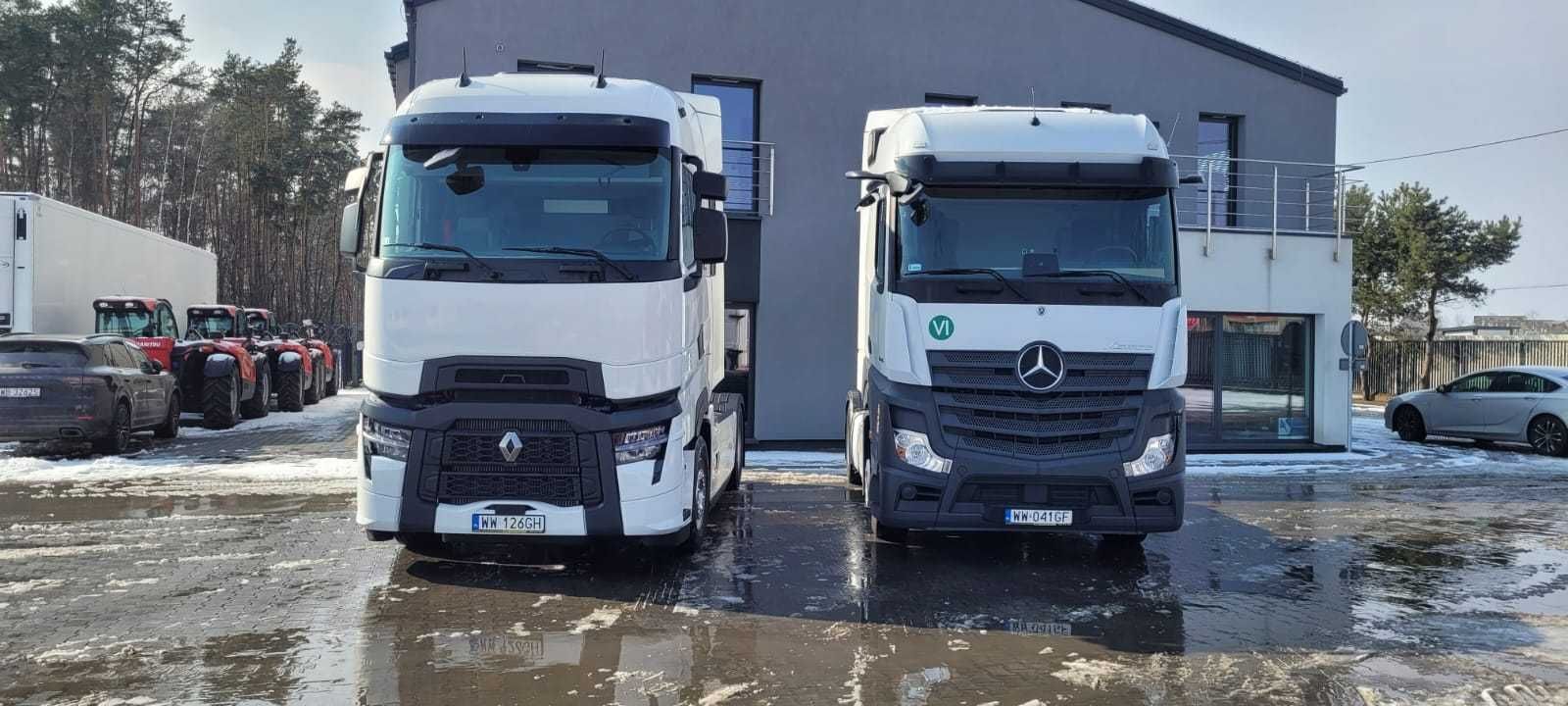 Wynajem ciągników siodłowych ciągnika siodłowego Mercedes i Renault