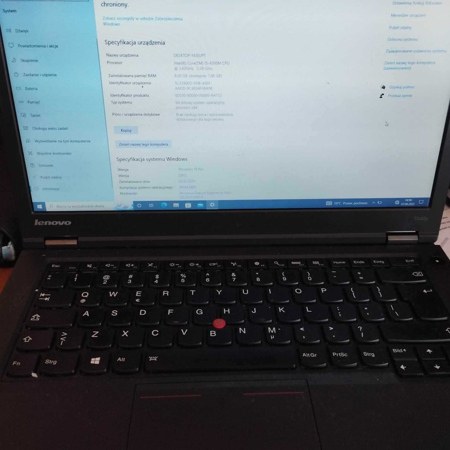 Laptop Lenovo Thinkpad T440p Interfejs Vag vcds