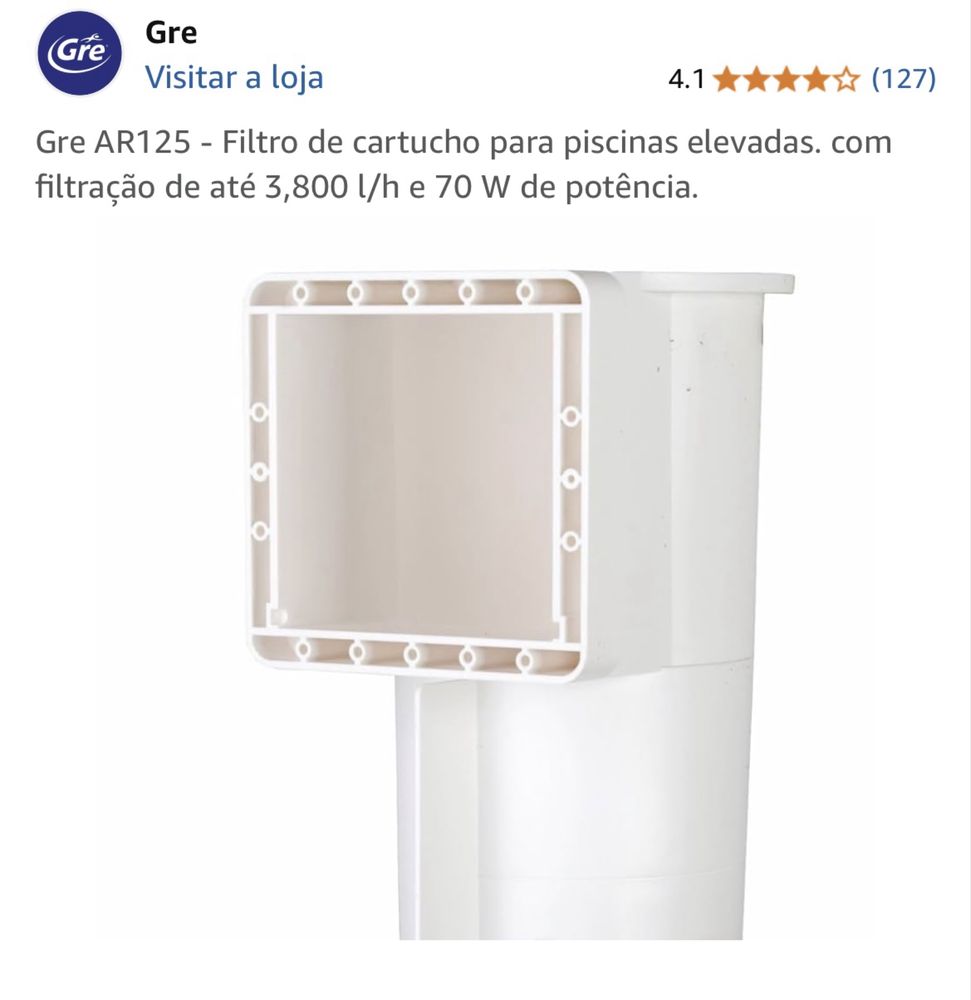 Depuradora de cartucho piscinas de aço galvanizado