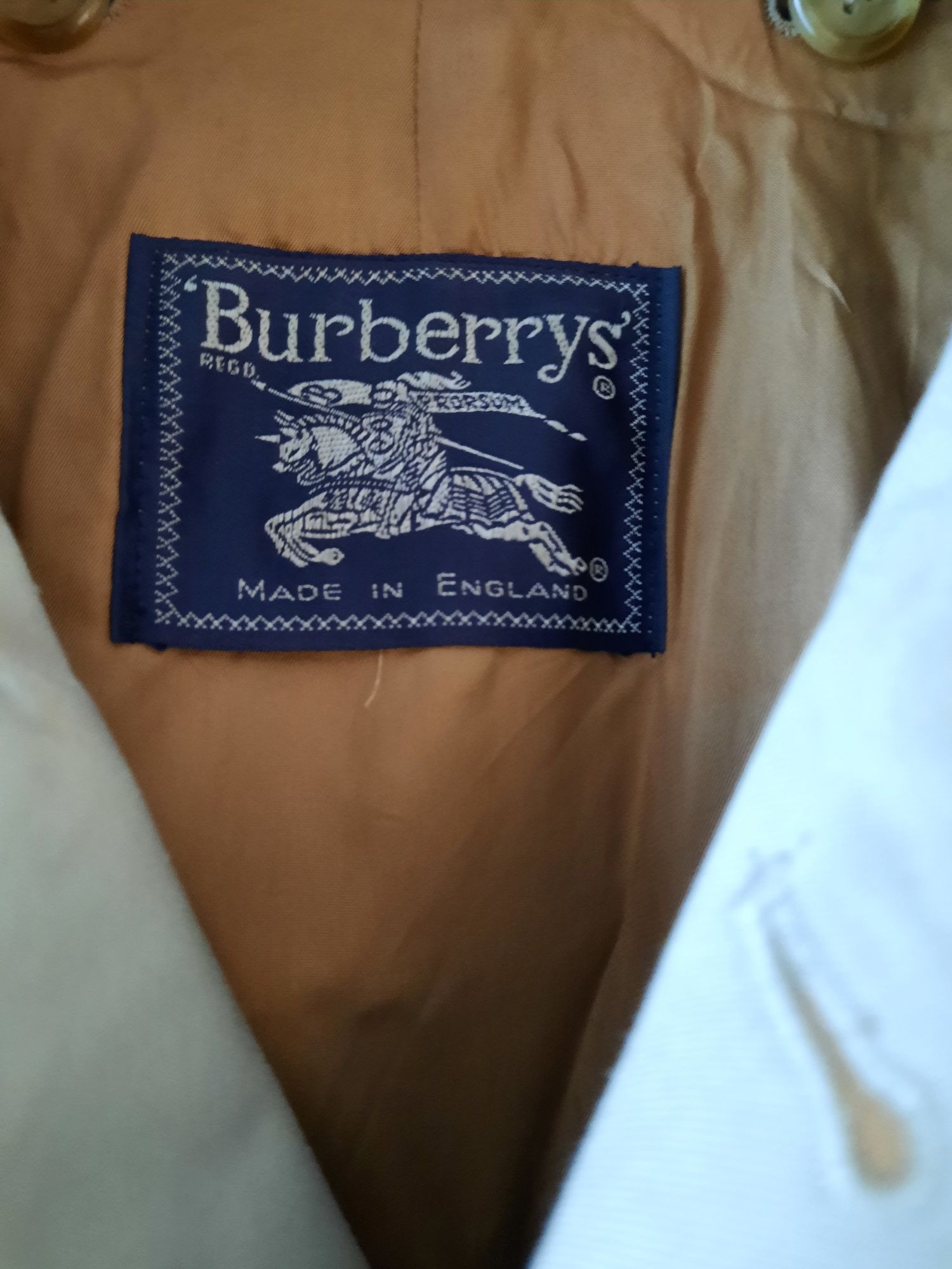 Plaszcz męski na welnianej podpince Burberry vintage