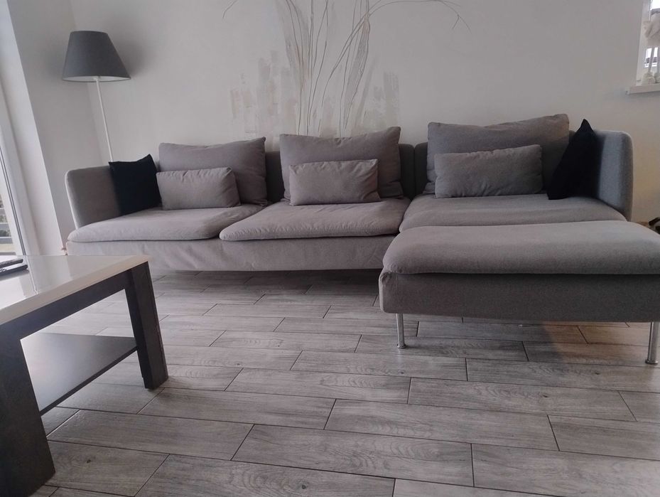 Kanapa narożna grafitowa