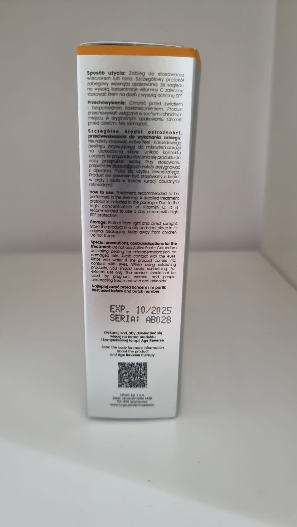 URGO C-Vitalize Rewitalizująco-rozświetlający zestaw zabiegowy, 50 ml