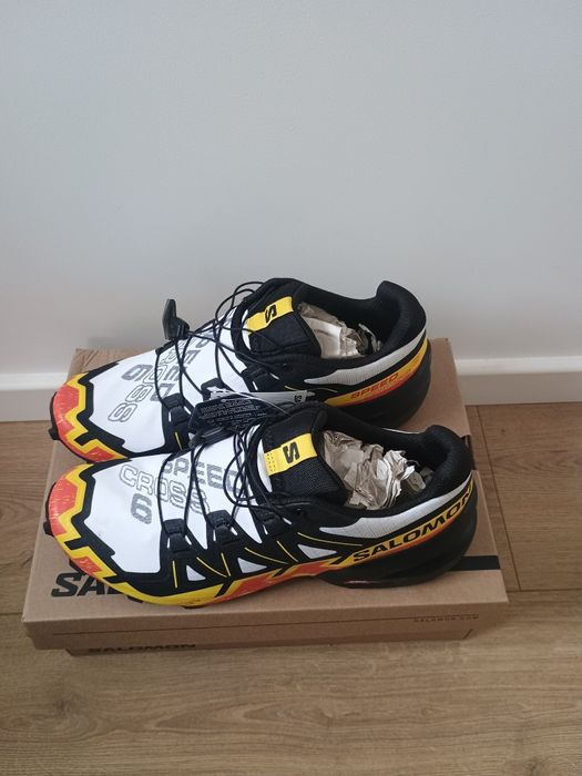 Męskie buty trailowe Salomon SPEEDCROSS 6 – White / Black / yellow