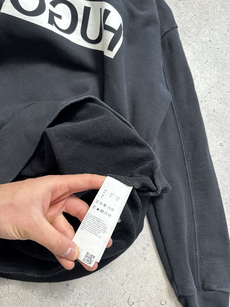 Женская Кофта Hugo Boss Оригинал Черная С Большим Логотипом Размер M