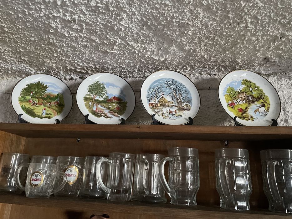 Pratos e canecas vidro