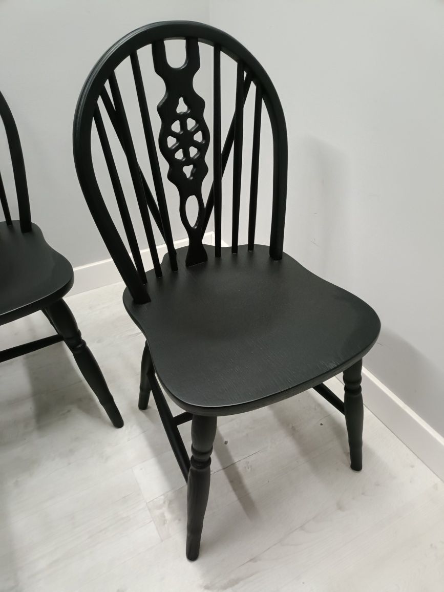 Krzesła Windsor Fameg Radomsko po renowacji 40szt  loft,  czarne