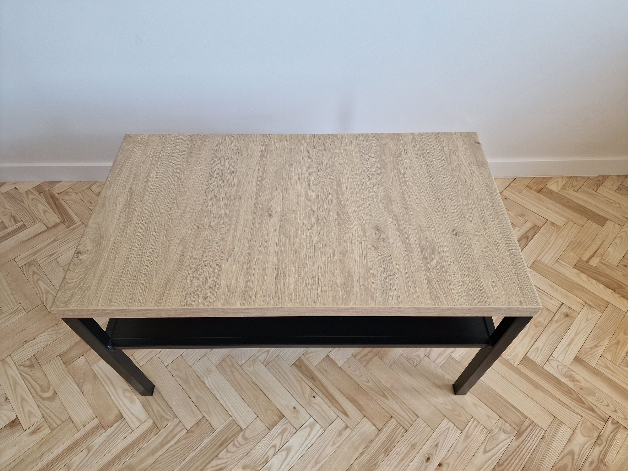Stolik kawowy loft – dąb kamienny, ręcznie wykonany, 100% Polska prod.