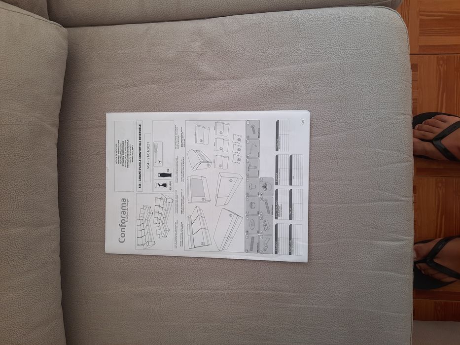 Sofá c/ chaise, encosto reclinável impecável
