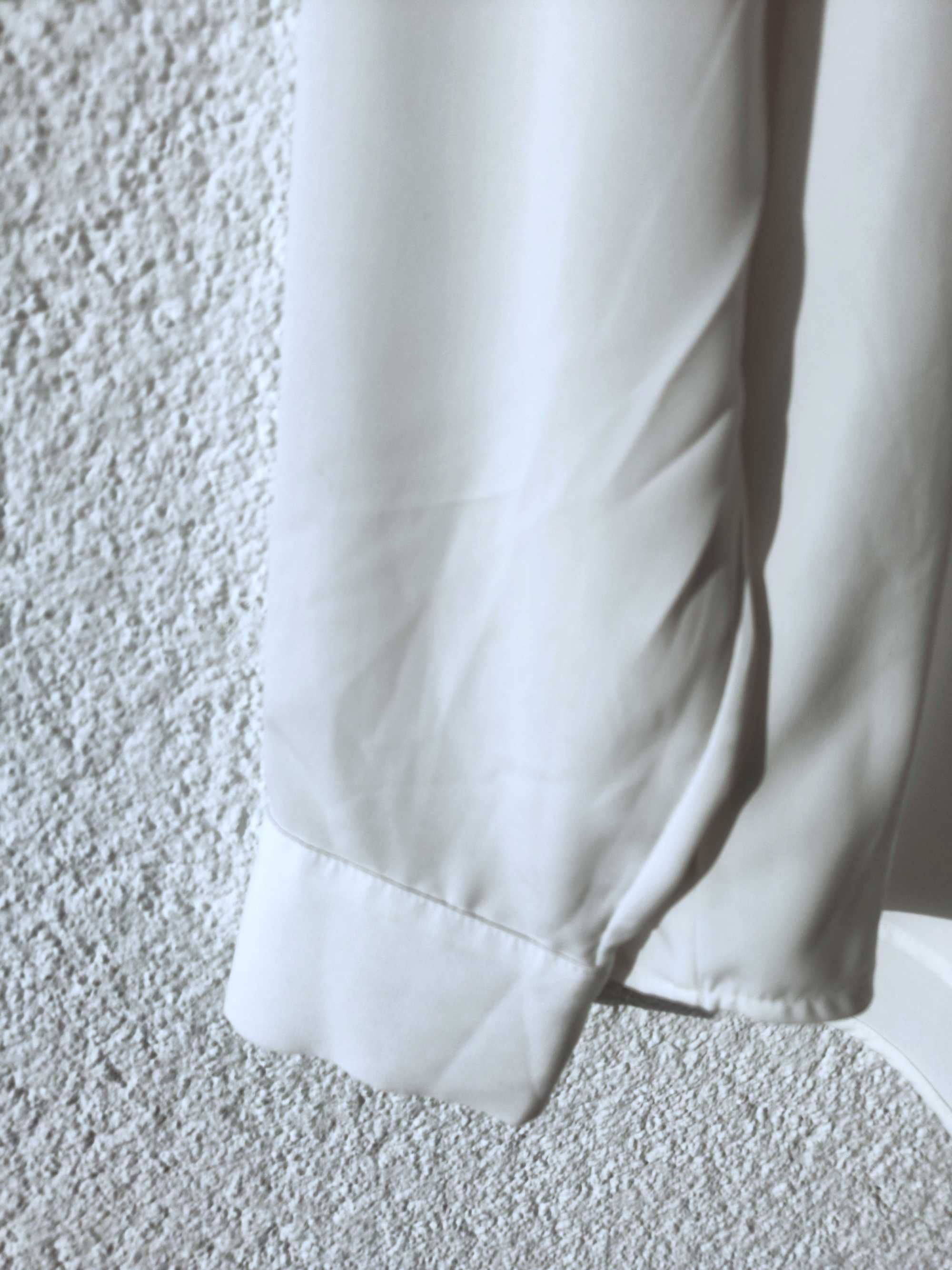 Biała koszula z długim rękawem H&M