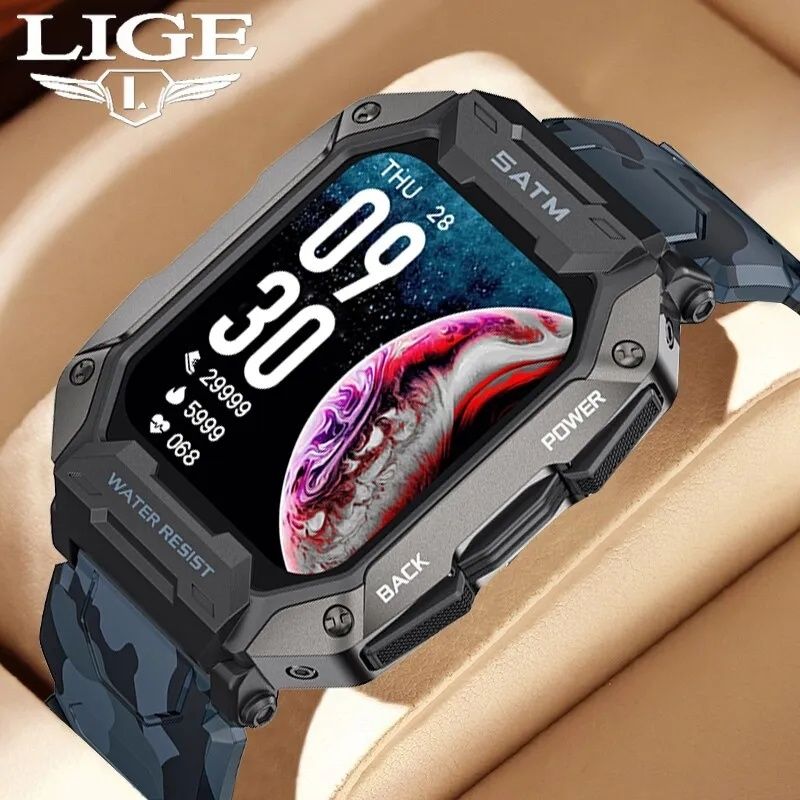 Тактические умные смарт часы LIGE C20 Smart Watch