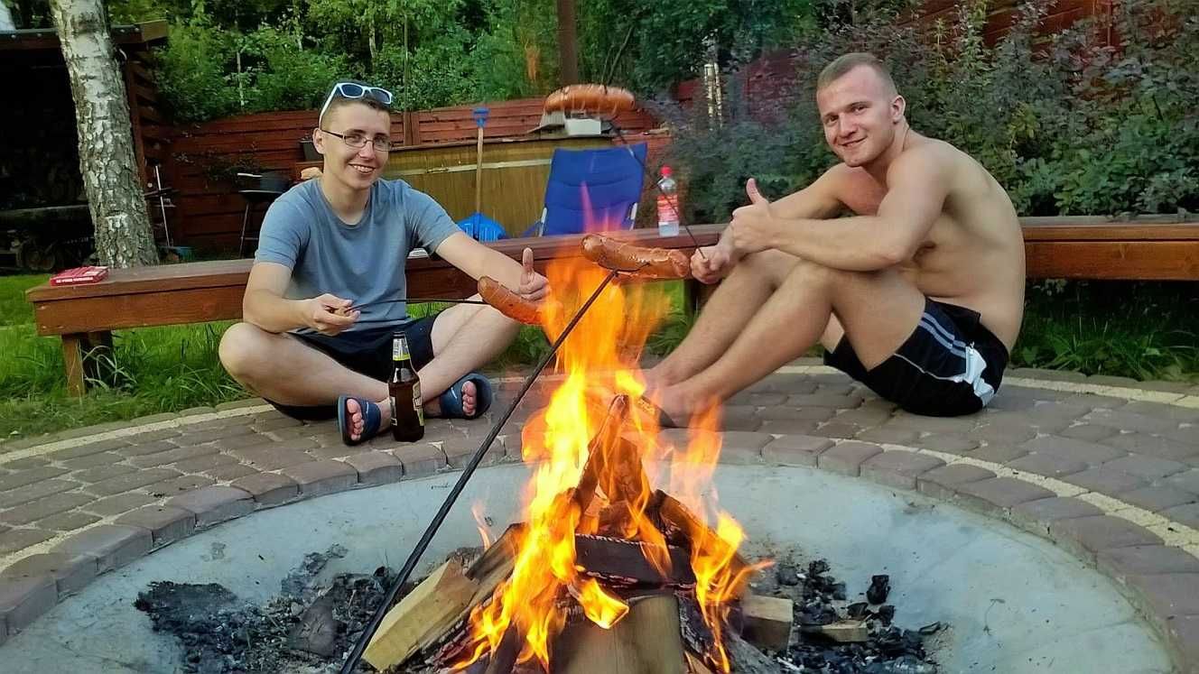 Domek na wynajem Kaszuby Wieżyca blisko jeziora i lasu Sauna Balia