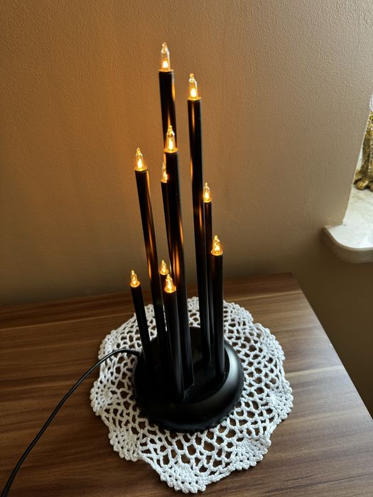 Lampka stojaca świecznik