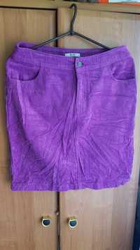Fioletowa sztruksowa spódnica krótka S/M