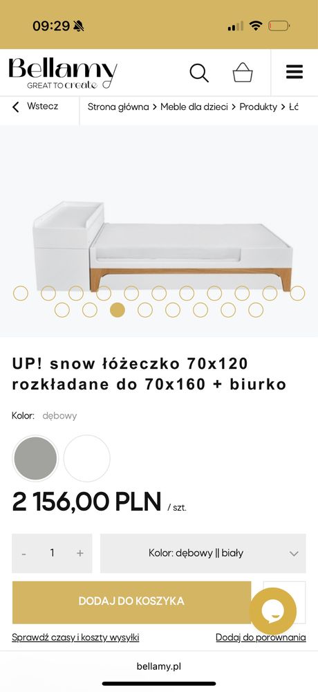 Łóżeczko Bellamy UP!