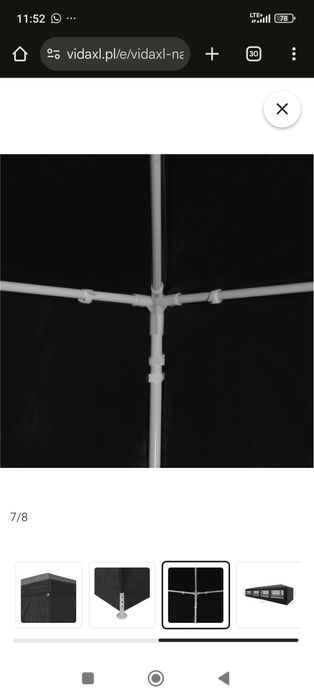 vidaXL Nowy Namiot imprezowy, 3 x 12 m, antracytowy