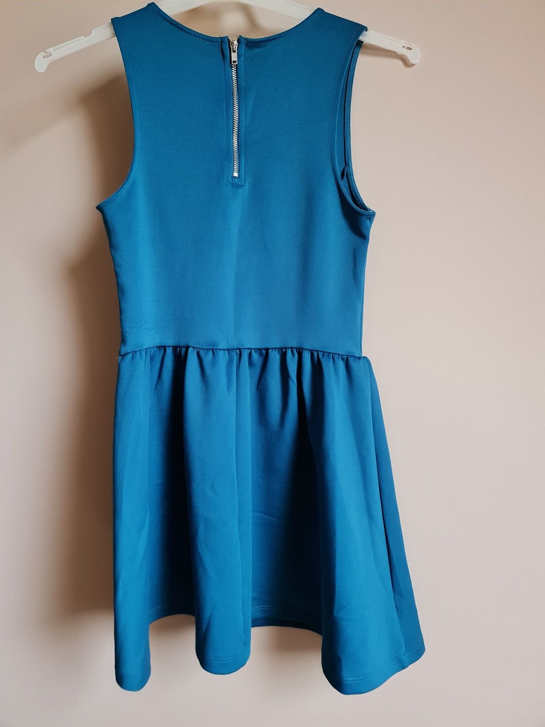 Sukienka na lato H&M XS 34 niebieska letnia