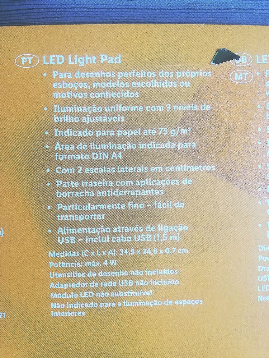 Mesa de luz A4 e A3 Crelando Led e Kaiser