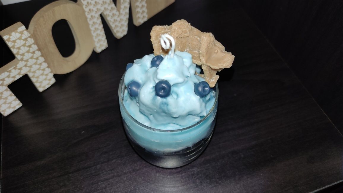 Vela artesanal aromática Gelado de Mirtilos