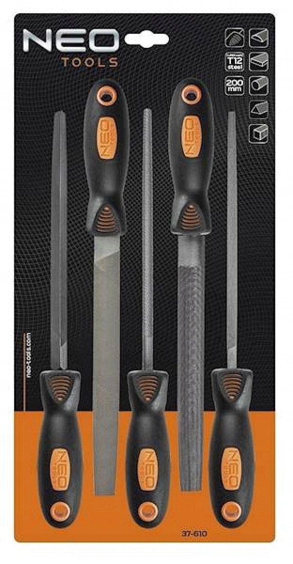 Zestaw Pilników Do Metalu Zdzieraki 200mm 5szt Neo