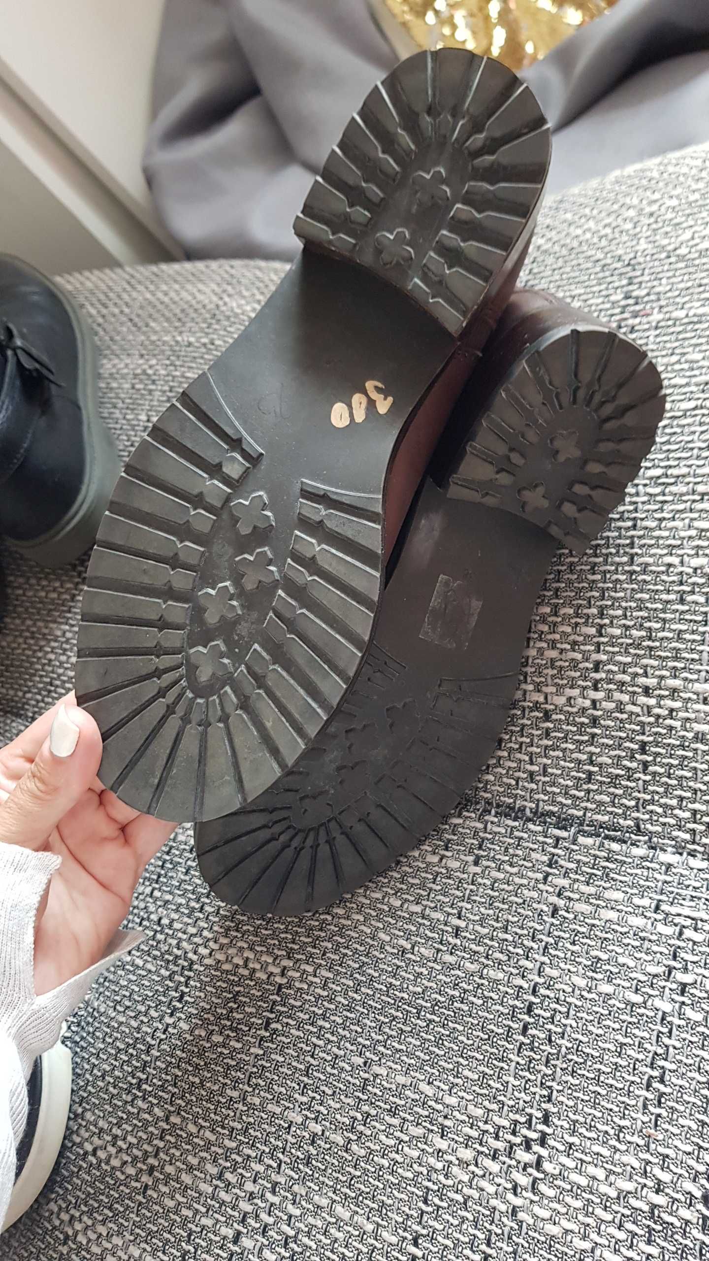 Buty skórzane botki  sztyblety kozaki