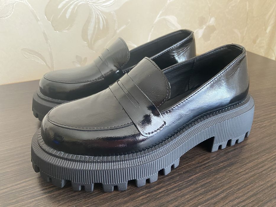 Натуральні жіночі лофери, туфлі. Стелька 25 - 25,5 см