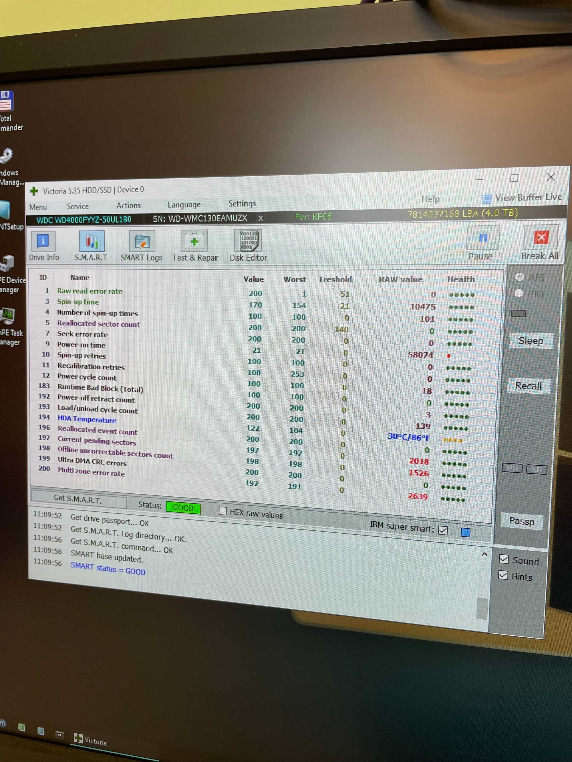 Dysk HDD z usterką WD 4TB WD4000FYYZ