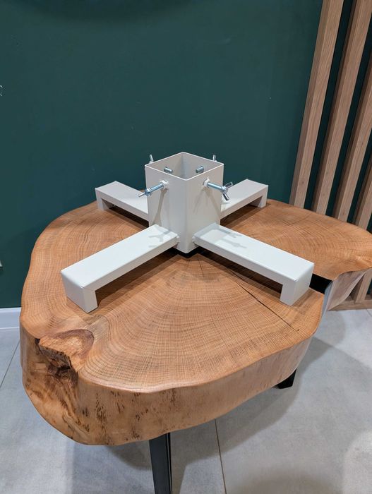 stojak choinkowy, stojak pod choinkę, duży bezowy, czarny