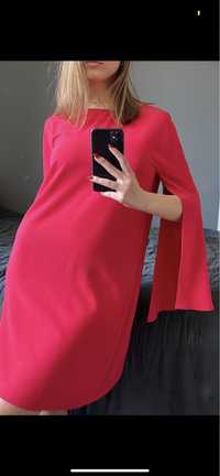 czerwona sukienka Zara rozmiar M