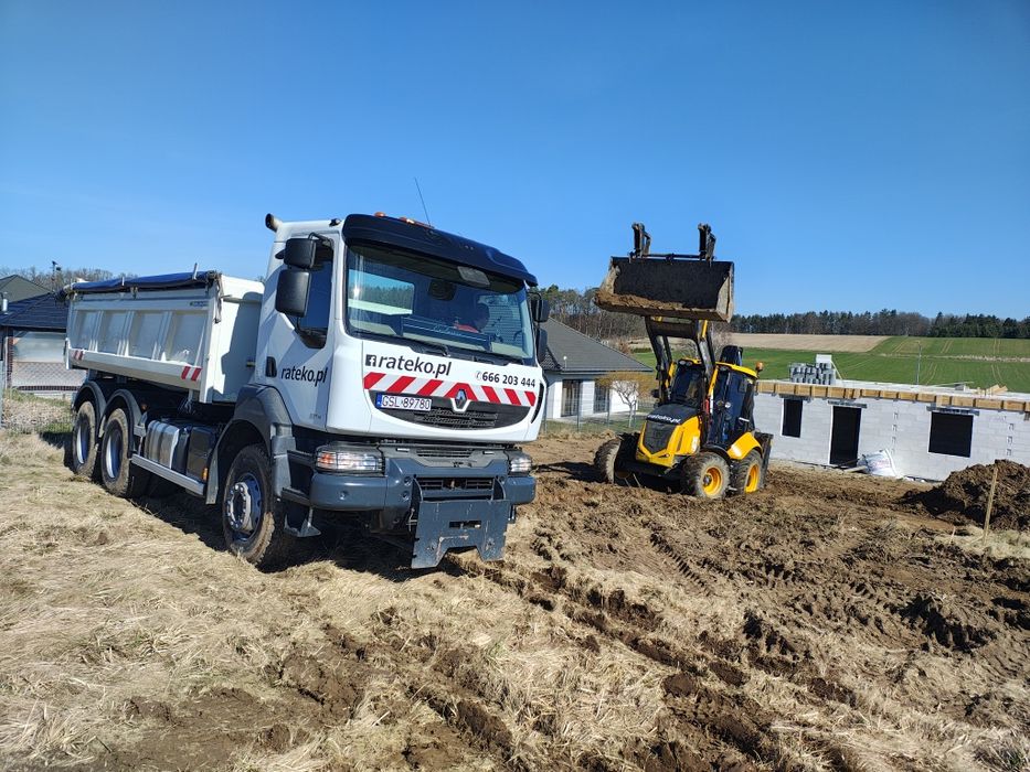 Usługi transportowe wywrotka Słupsk, prace ziemne, piasek, ziemia