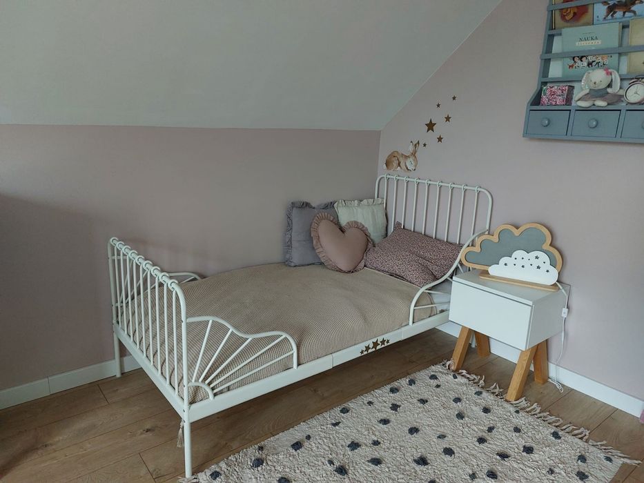Łózko ikea minnen białe dziecięce