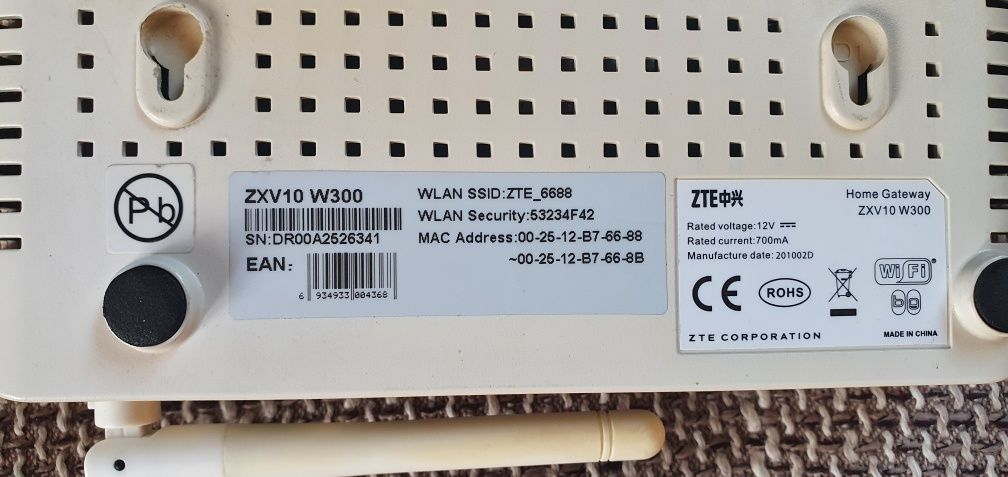 Modem, router Zte ZXV10 W300, neostrada