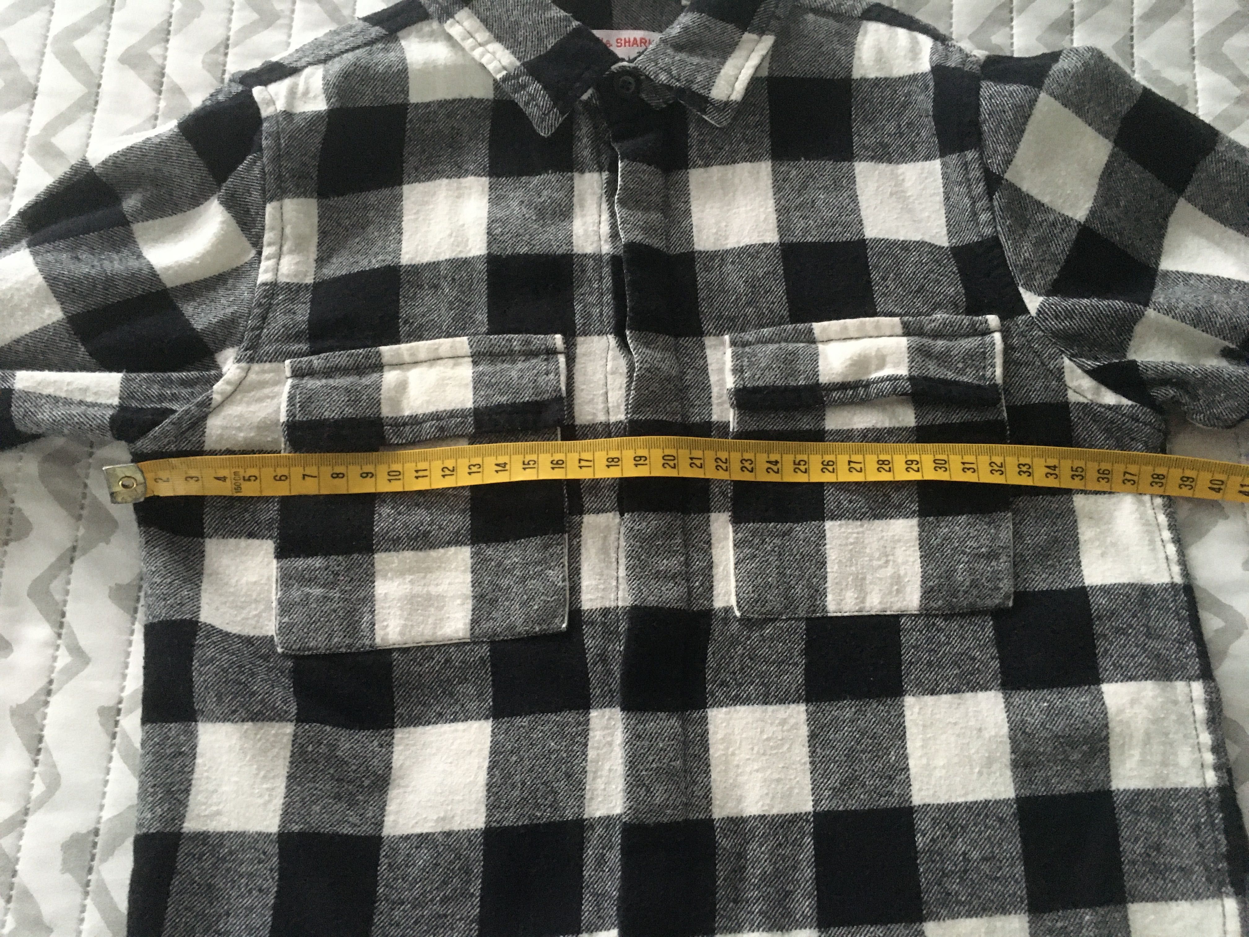 Koszula chłopięca w kratę 5-10-15 rozmiar 134