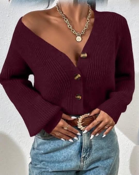 Кардиган бордовий
