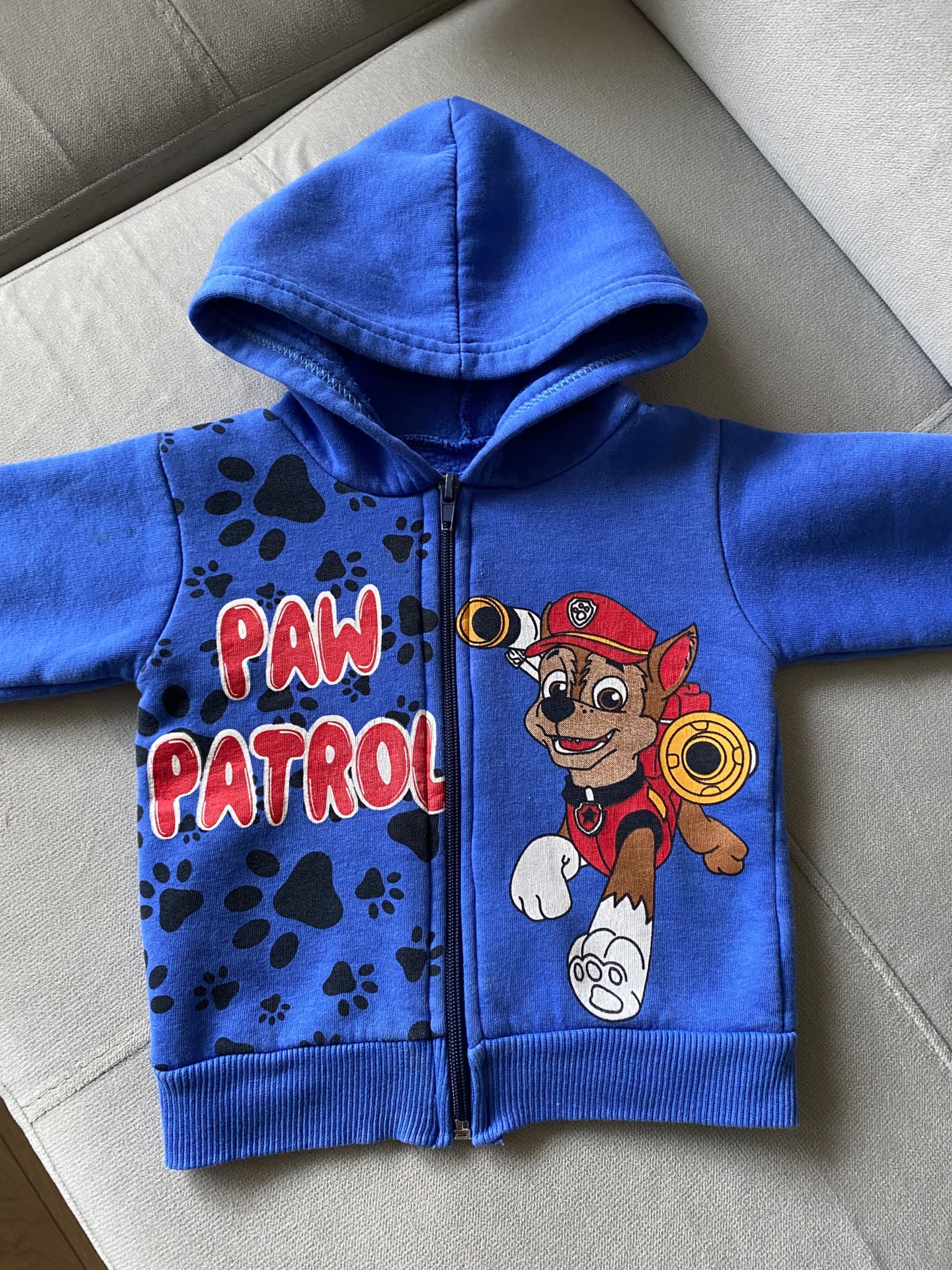 Bluza Paw Patrol stan idealny rozmiar 80/86 niebieska kaptur