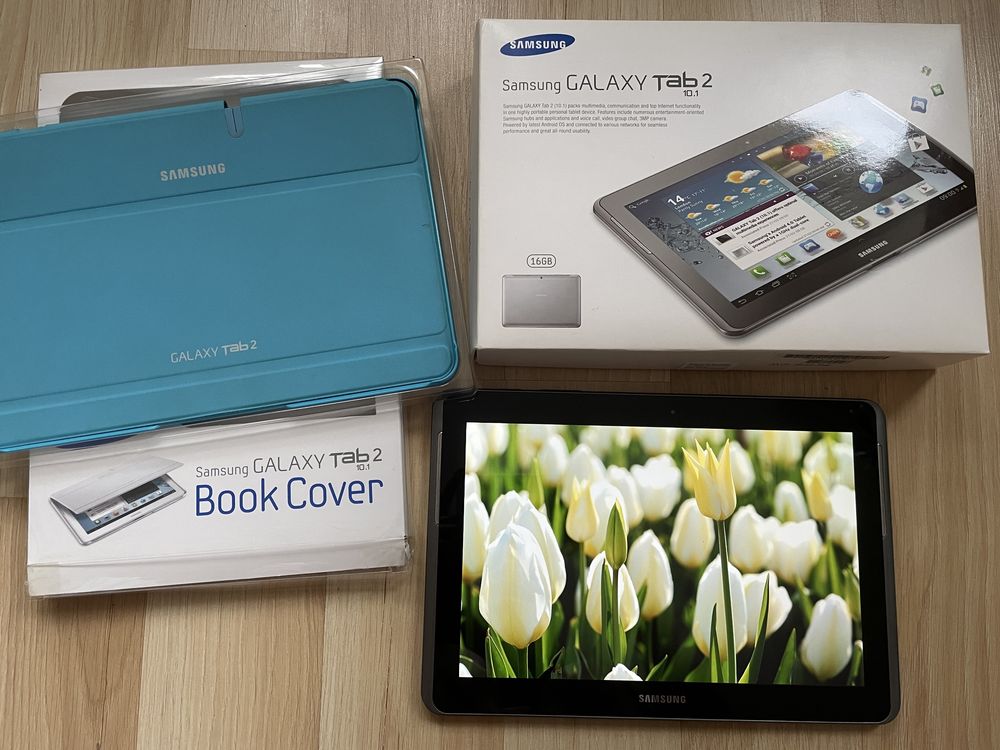 Tablet Samsung Galaxy Tab 2 10.1 P5100, komplet + etui, sprawny, SIM