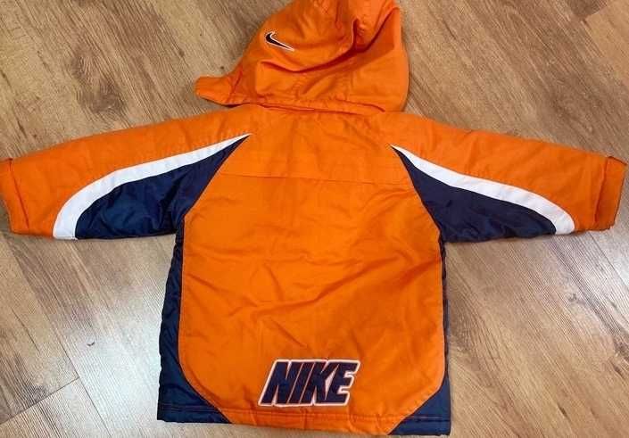 98 104 kurtka chlopieca nike orange neon wiosna dluzsza