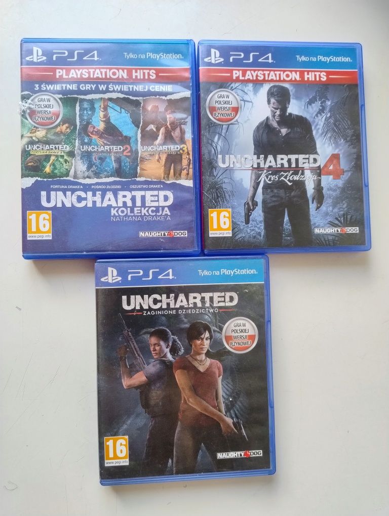Uncharted zestaw 5 gier PL dubbing na PS4