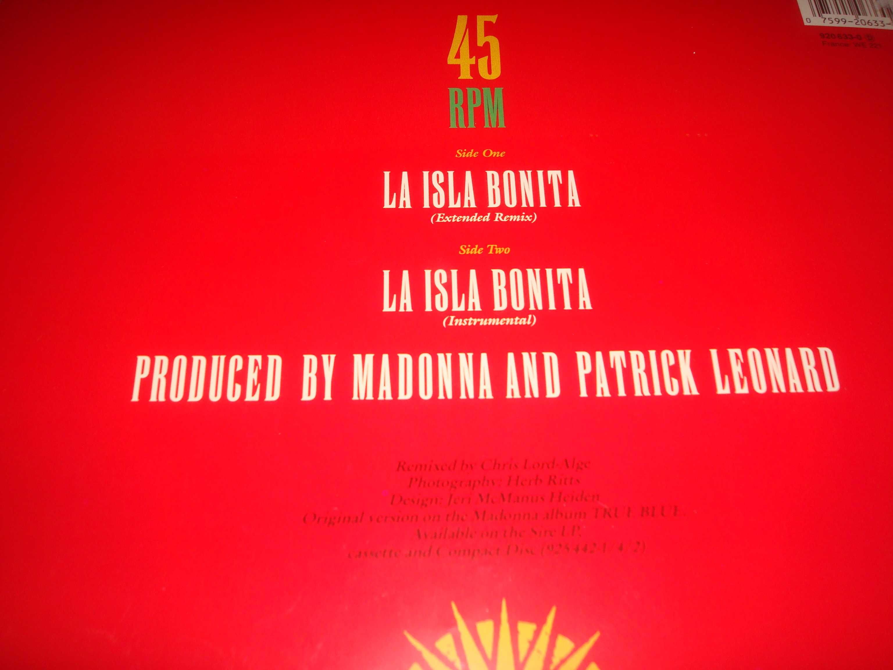 Płyty winylowe-Madonna-La Isla Bonita