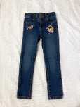 Jeans Slim com flor Vertbaudet - 5 anos