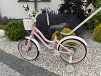 Rowerek rower dziewczynka heart bike sun baby rózowy kosz róż idelany