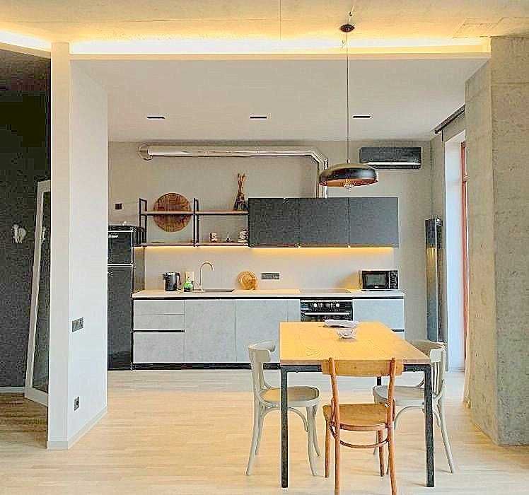 двуспальная квартира в стиле ЛОФТ, Гефест