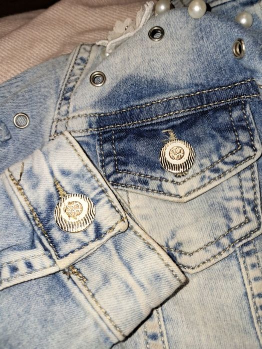 джинсовий укорочений жакет, Турція.