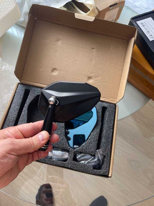 Дзеркала на мотоцикл, універсальні (алюмінієві, якісні)