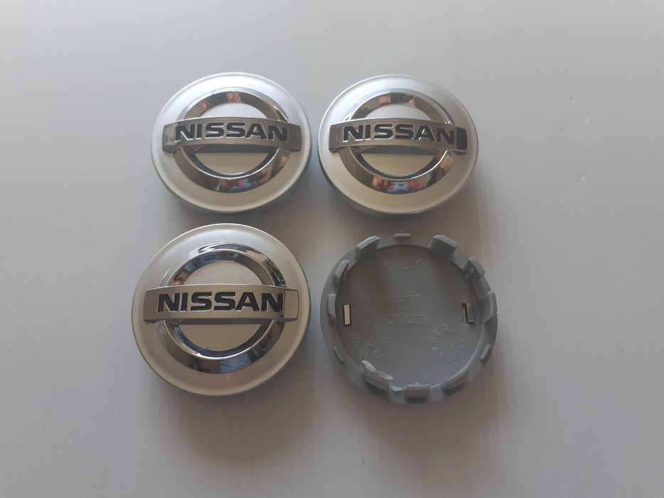 Centros/tampas de jante completos Nissan com 54, 58, 60, 65 e 68 mm