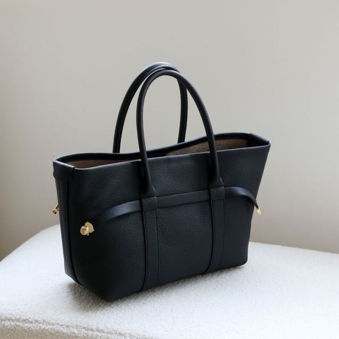 Сумка чорна брендова з натуральної шкіри Loro Piana