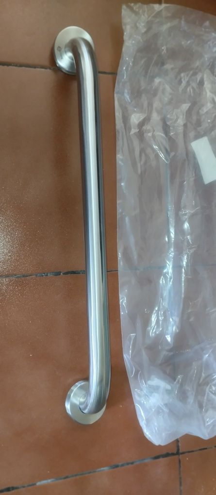 Barra apoio casa banho inox e colchão anti escaras novo 60 cm nova