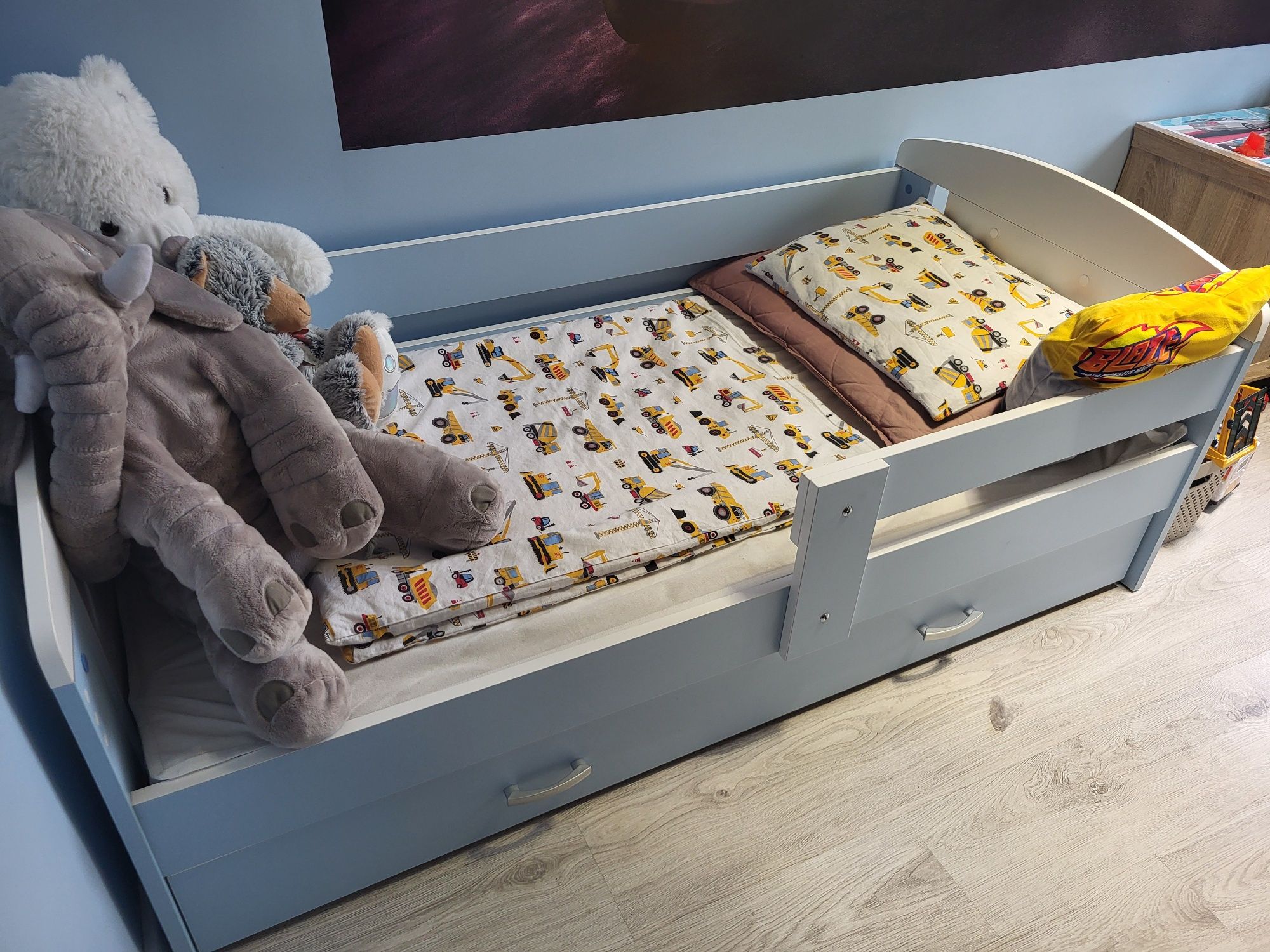 Łóżko dziecięce 160×80 plus materac z szufladą na pościel