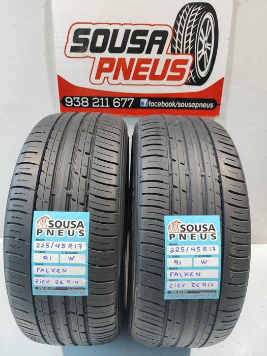 2 pneus semi novos 225-45R17 Falken - Oferta dos Portes