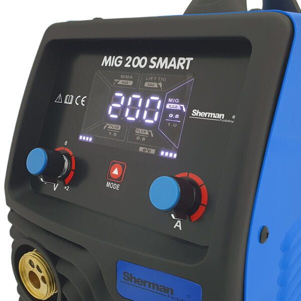 Spawarka MIG 200 SMART + wózek Synergiczna 3w1 MIG/MAG MMA TIG