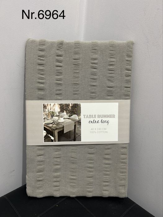 Nowy bieżnik stołowy szary 40 x 240 nr.6964